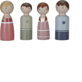 Peg Dolls Familie Rosa