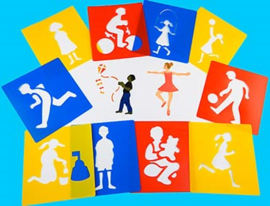 Maxi Sjablonen Sport en Spel