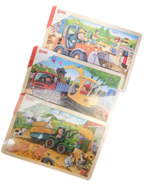 PuzzelSet Bouwvoertuigen