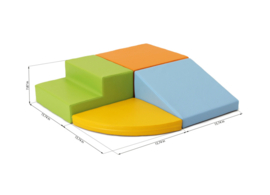 Softplay 4 delige Speelhoek - lichte Kleuren