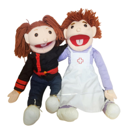 Grote Handpoppen met Verkleedkleding