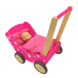 Poppenwagen Roze