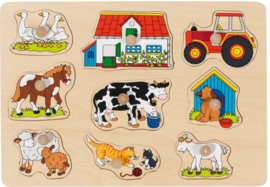 KnopPuzzel Boerderij (9stukjes)