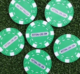 Ball marker (Pokerchips)  green-white