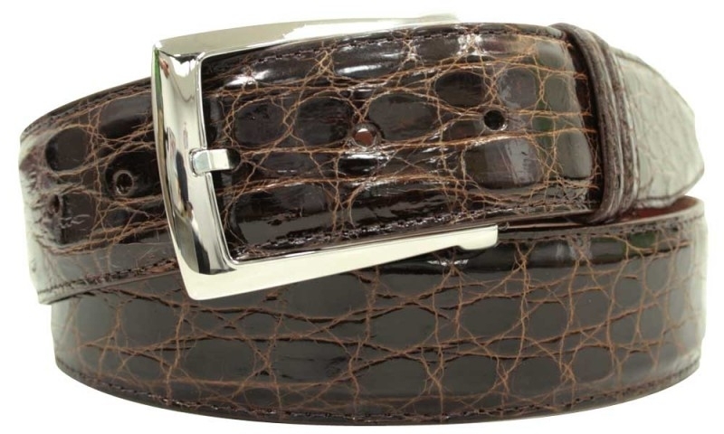 3-2592 Brown, Genuine Crocodile in soft Collection leather.