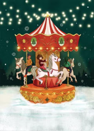 Ansichtkaart Belle & Boo Christmas Carousel