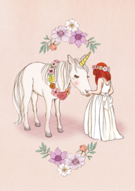 Belle & Boo postcard Hello Unicorn