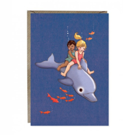 Wenskaart Belle & Boo Dolphin Adventure