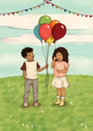 Postkarte Belle & Boo Fairground Balloons