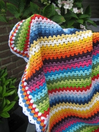 Gehaakte deken Granny Stripe