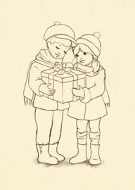 Belle & Boo ansichtkaart The Present Sketch