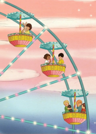 Belle & Boo postcard Ferris wheel