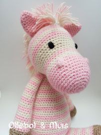 Crochet pink zebra