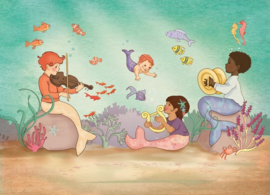 Belle & Boo postcard Mermaid Song