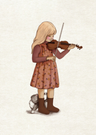 Belle & Boo ansichtkaart Violin