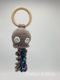 Rattle / teether jellyfish clay