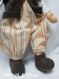 Dungerees, kina and boots waldorf doll 14 inch