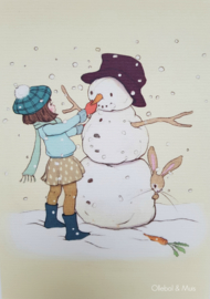 Belle & Boo ansichtkaart Build a Snowman