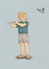 Belle & Boo ansichtkaart Flute