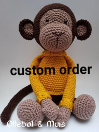 Custom order gehaakte aap