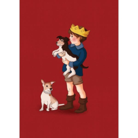 Belle & Boo postcard Royal Pups