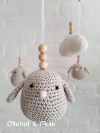 Muziek mobiel vogeltjes met wolkje