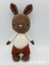 Crocheted rabbit white sweater