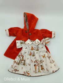 Poppenjas en poppenjurk 35-42 cm pop
