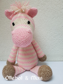 Crochet pink zebra