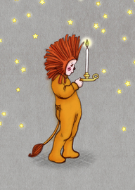 Belle & Boo postcard Little Lion