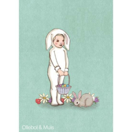 Belle & Boo postcard Easter bunny