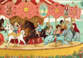 Belle & Boo ansichtkaart Fairground Carousel