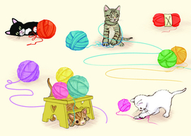 Belle & Boo ansichtkaart Crafty Cats