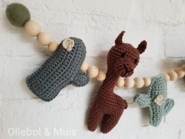 Stroller chain alpaca & cactus