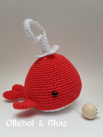 Music box whale red