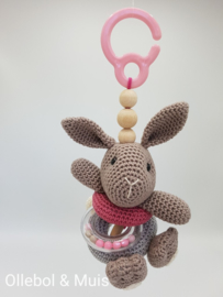 Maxicosi hanger / stroller hanger / pram hanger bunny pink/grey