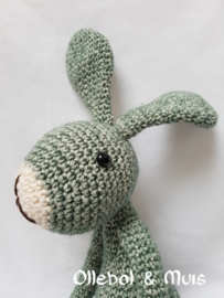 crochet green rabbit