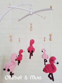 Muziekmobiel flamingo's