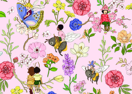 Belle & Boo ansichtkaart Secret garden pink