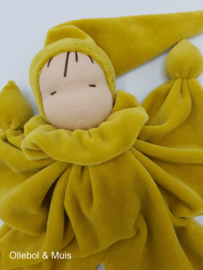 Butterfly doll ochre / mustard yellow