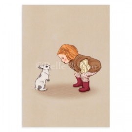 Belle & Boo postcard Hello Bunny