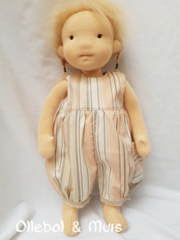 Dungerees, kina and boots waldorf doll 14 inch