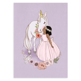 Belle & Boo ansichtkaart Unicorn kiss