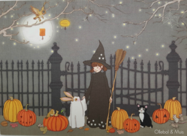 Belle & Boo ansichtkaart  Halloween