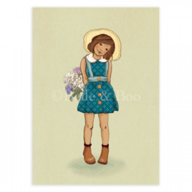 Belle & Boo postcard Little Flower girl
