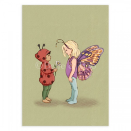 Belle & Boo postcard Bug Friends