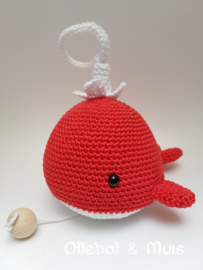 Music box whale red