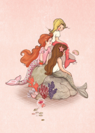 Belle & Boo postcard Mermaid Rock