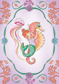 Belle & Boo ansichtkaart Seahorse Ride
