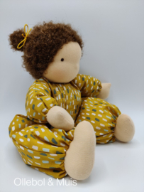 Soft doll with brown hair